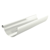 Желоб водосточный D125х3000 (ПЛД-02-9010-0,5) бел (фото)