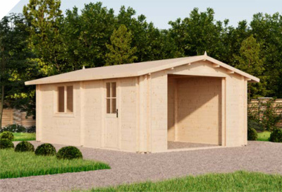 Гараж 20 (Комфорт) - брус 44 мм (фото)