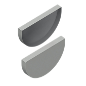 Заглушка желоба D185*150 ПЭ-01-ОН МП проект 9003 (фото)