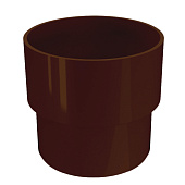 Муфта водосточной трубы 80 MUROL корич (фото)